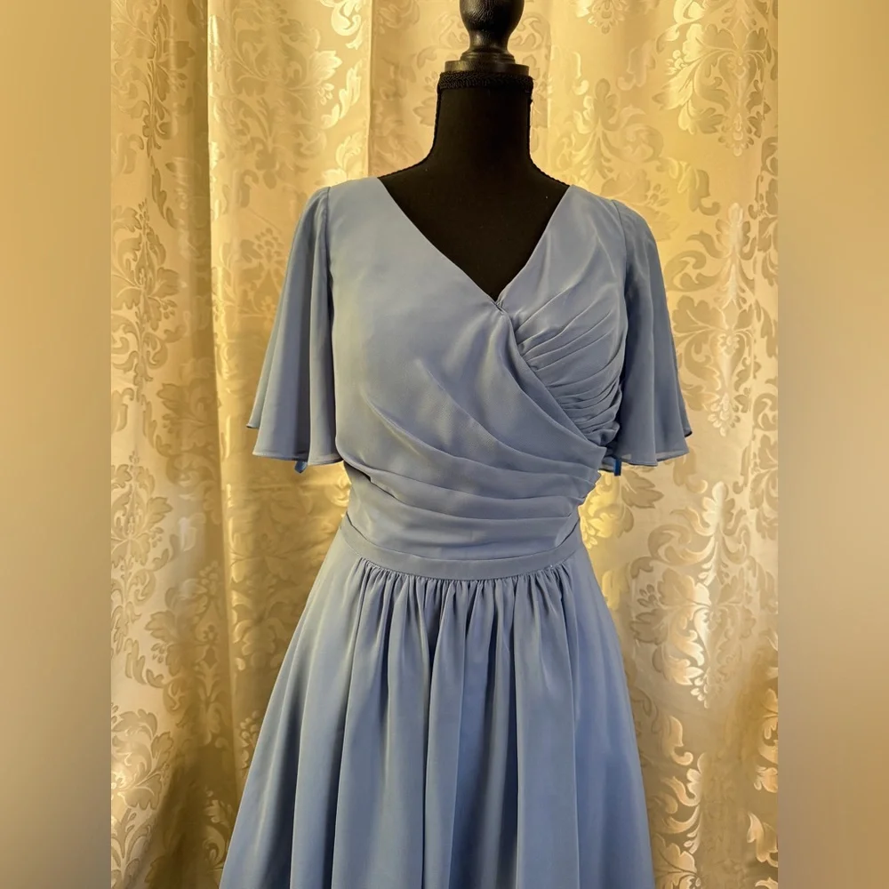 Chic High-Low Blue Dress for Women/C131 - Picture 4 of 7